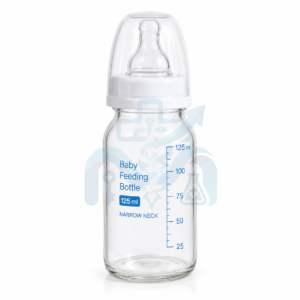 Home 7 Baby Glass Feeding Bottle 125 ml – Narrow Neck